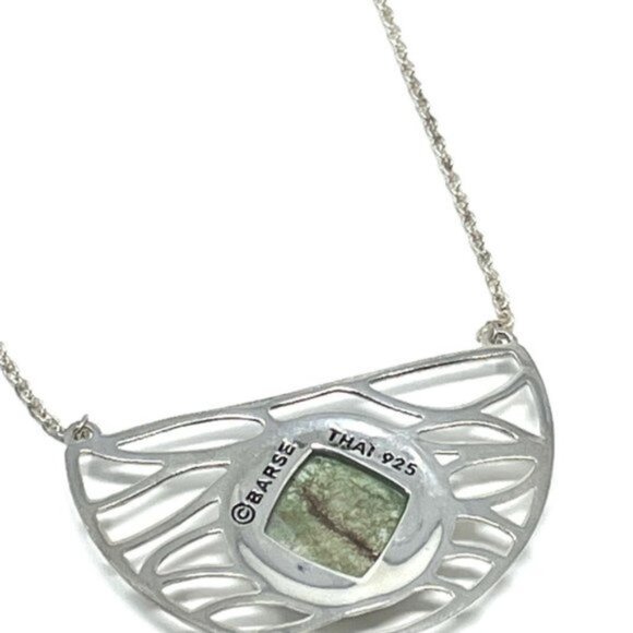 Studio Barse Green Jasper Sterling Silver 925 Necklace - Picture 2 of 10